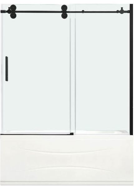 OVE SYDNEY 60 BK Tub Door 59.2 In X 59 In Matte Black