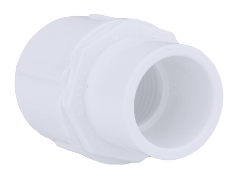 Charlotte PVC021040600HA Female Adapter 1/2 In x 3/4 In White Schedule 40 PVC