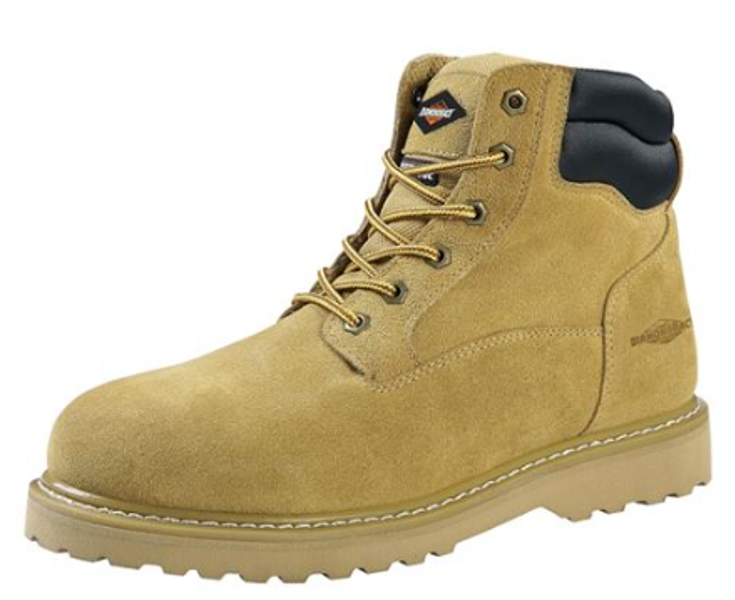 Diamondback 1-11 Extra Wide Lace Up Work Boots Suede Leather Tan with Lining