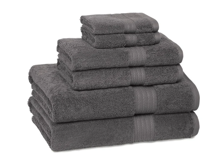 Kassatex KDN-109-CHC Bath Towel Charcoal