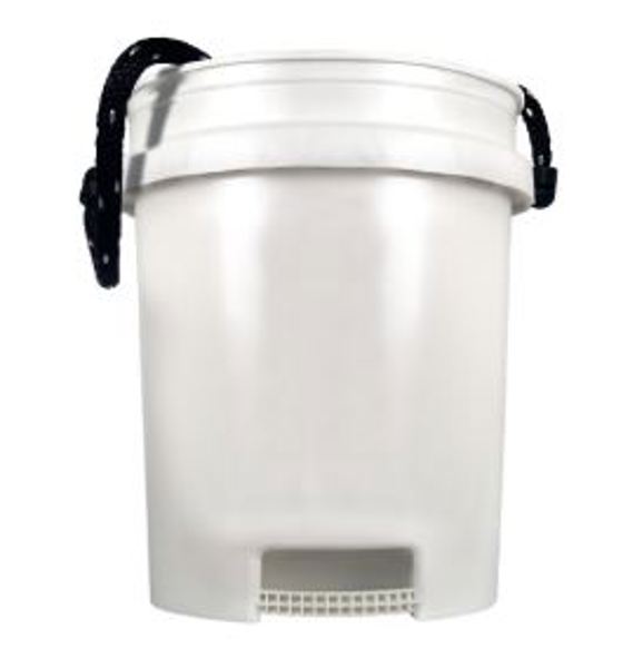 Bucket Innovations 6690 Bucket 5 Gal White with Black Rope