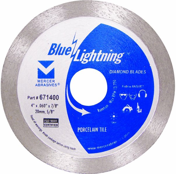 Mercer Abrasives 671400 Porcelain Tile Blade 4x60 7/8 In White
