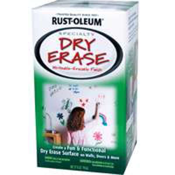 Rust-Oleum 241140 Gloss White Dry Erase Paint Brush-On Kit White