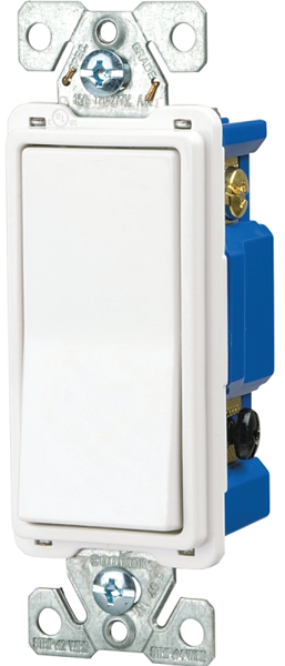 EATON-COOPER WIRING 7504W-BOX Decorative Rocker Switch 120/277VAC 15 Amp 4-Position White