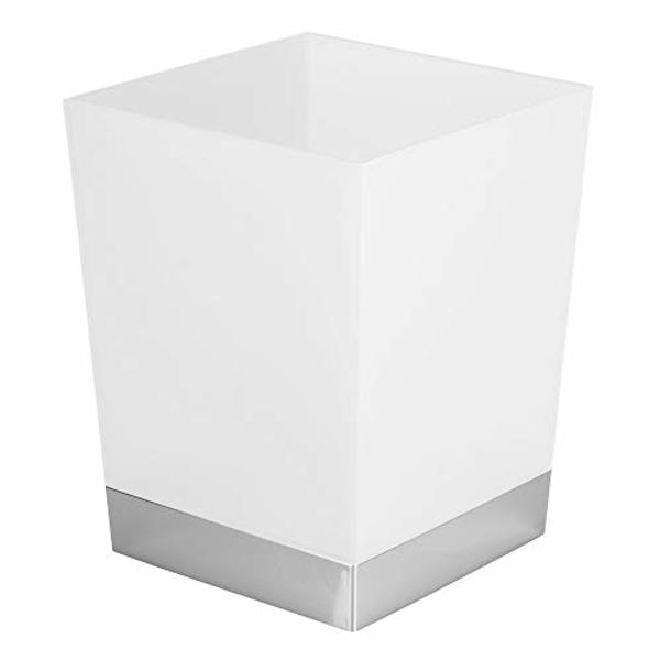 InterDesign 29762 Waste Can Frost Clear Chrome Finish