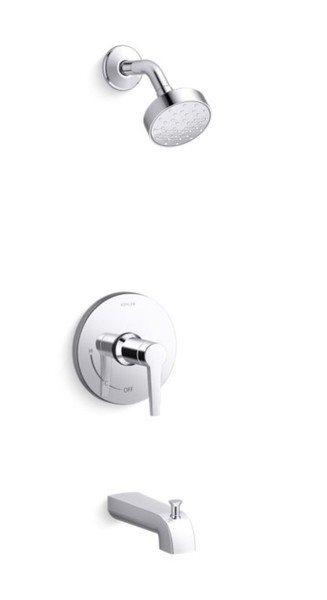 Kohler TS97074-4G-CP Bath/Shower Rite-Temp Showerhead 1.75 GPM Polished Chrome