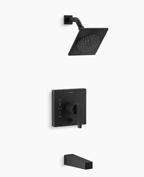 Kohler T99763-4G-BL Shower Trim 1.75 GPM Showerhead with Lever Handle Matte Black