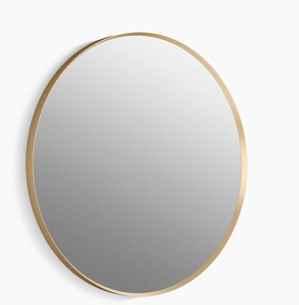 Kohler 26050-BGL Round Mirror 28 In Brushed Gold