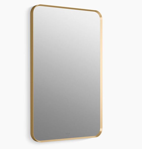 Kohler 26052-BGL Rectangle Mirror 22 X 34 Brushed Gold