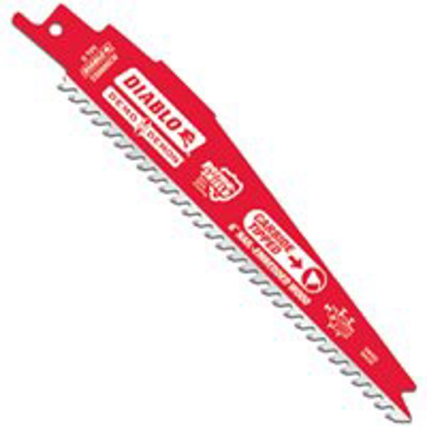 Diablo DS0606CWS Carbide Saw Blade 1X6 In 6/9 TPI Single Reciprocating