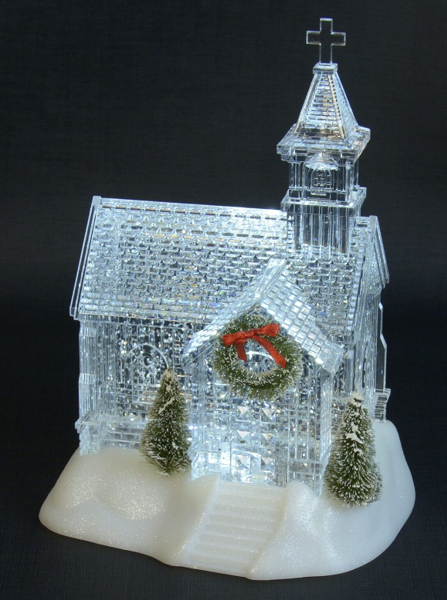 Gerson Company 2660080 Holiday Ornament 9.25 In Spin Battery Operated