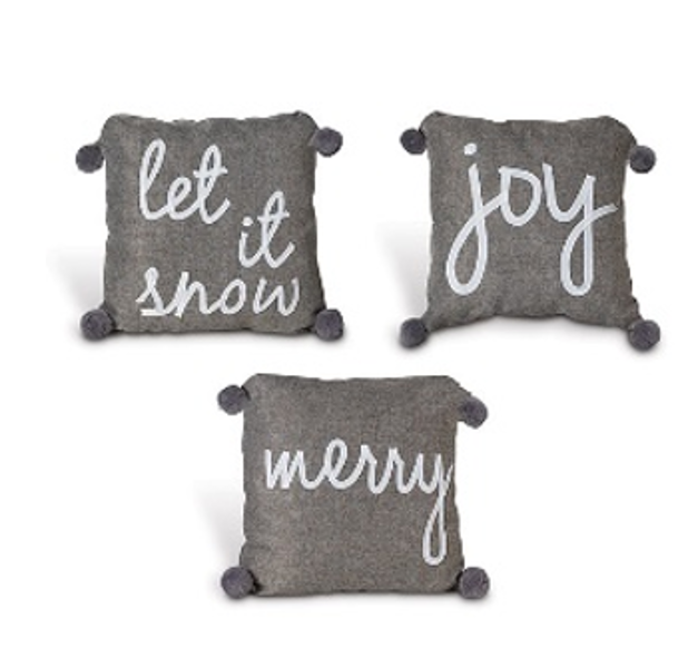 Gerson Company 2596640 Holiday Design Pillow 20 In Assorted Fabric