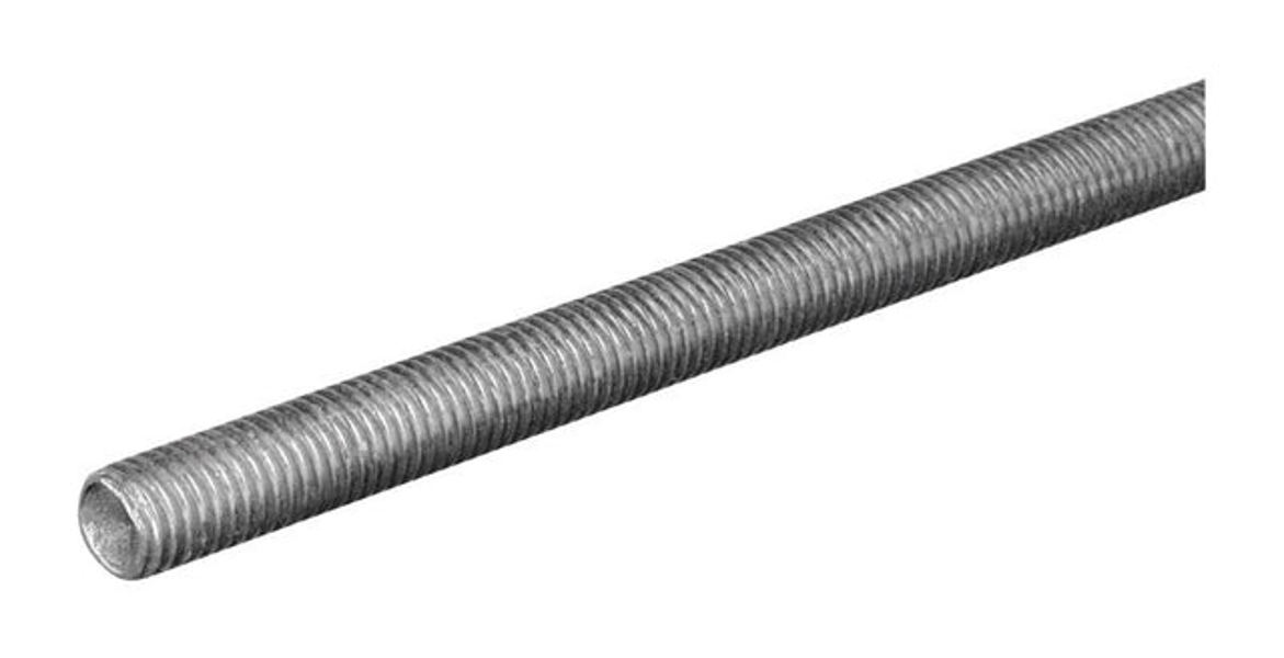 Hillman Group Threaded Rod 7 16 Inch x 36 Inch Zinc Plated Steel 14 TPI