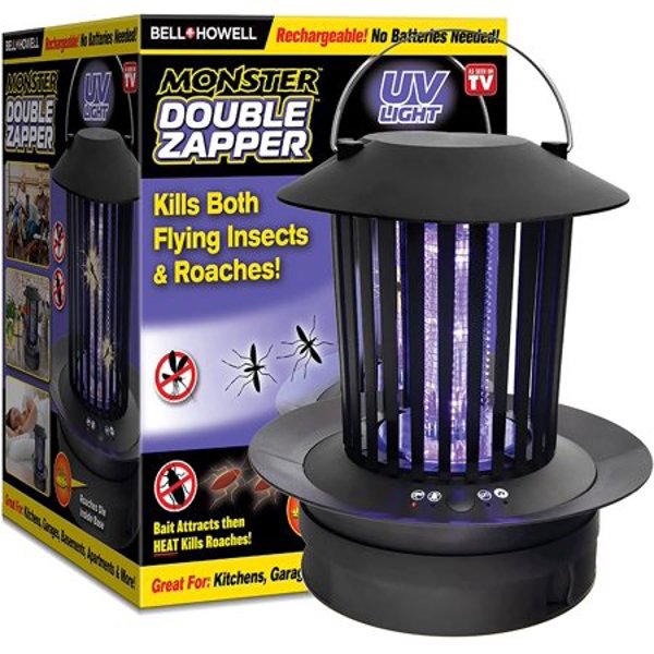 As Seen On TV 7902 Rechargeable Electric Insect Trap 18 Watt UV Light Indoor and Outdoor