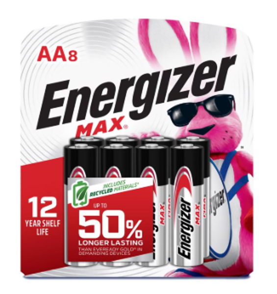 Energizer Battery E91MP-8 Alkaline Battery 8 AA