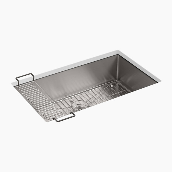 Kohler 5285-NA Undermount Single Bowl Kitchen Sink 32 X 18-5/16 X 9-5/16 In With Accessories