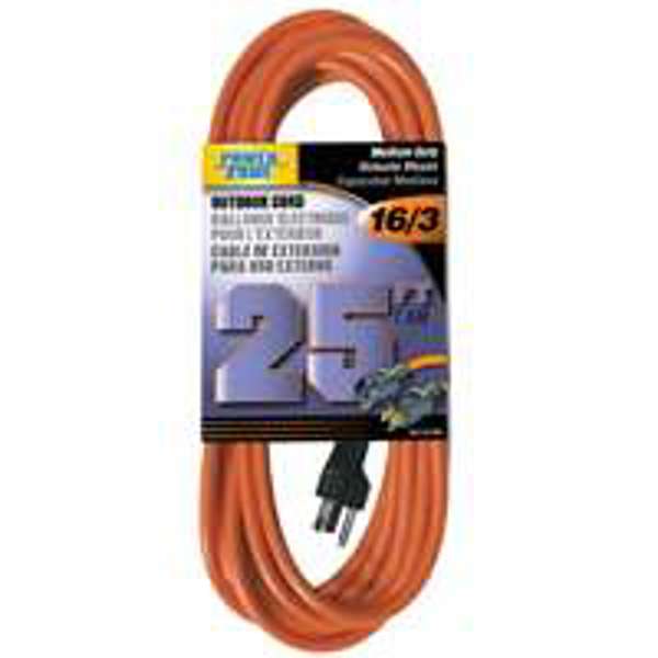 POWERZONE OR501625 Orange Extension Cord 25 Ft 16/3