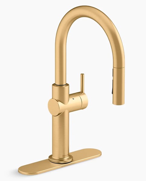 Kohler 22974-2MB Touchless Pull Down Kitchen Faucet Vibrant Brushed Moderne Brass