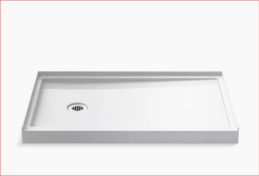 Kohler 8639 Shower Base 48 Inch x 32 Inch Left Hand Drain Acrylic White