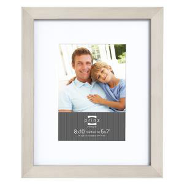 Prinz Wood Frames 2861-C157 Photo Frame 8 X 10 Nickel Matted to 5X7