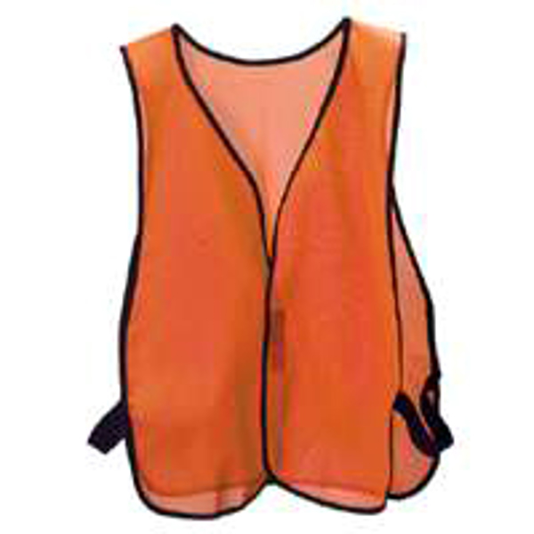 MSA Safety Works SW46103-O Reflective Safety Vest One Size Orange Mesh Fabric Hook and Loop