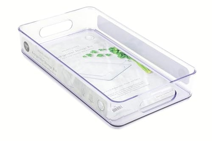CORE HOME 12292 Clear Storage Bin 8x14.5x2.5 In