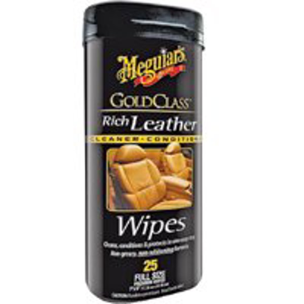 Meguiar's Inc. G10900 Leather Wipes 25 Ct Sweet Herbal Gold