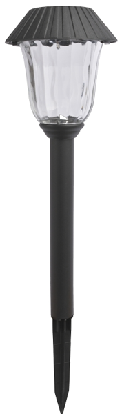 Boston Harbor 7742646 Solar Stake Light Black Glass Lens Black