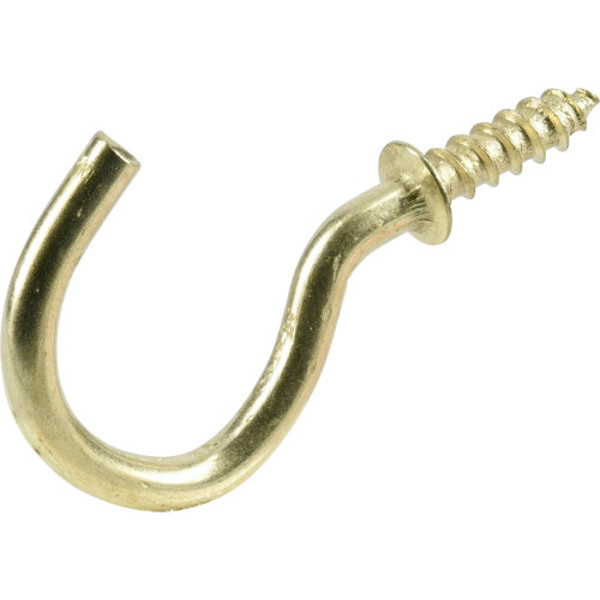 Hillman Group 35253 Brass Cup Hooks 1-1 In
