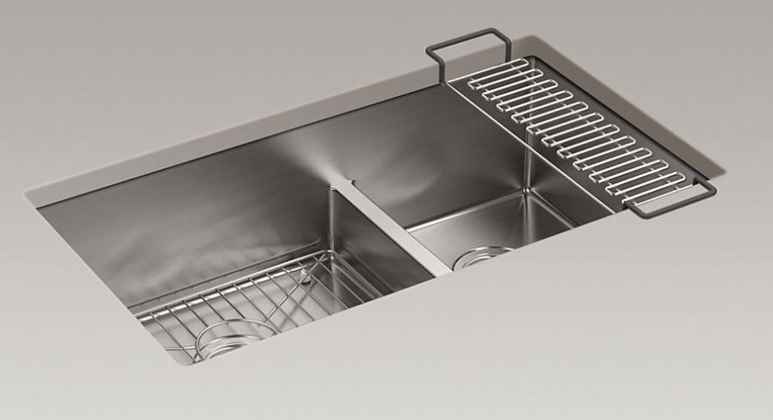 Kohler 5284-NA Undermount Kitchen Sink 32 In Smart Divide Strive