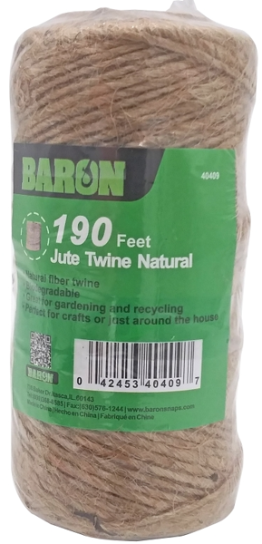 Baron MFG 40409 Brown Twine 1/8 In X 190 Ft Natural Fiber 7 Lb Working Load