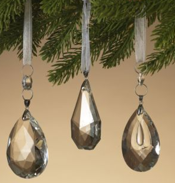 Gerson Company 2538480 Glass Ornament 7.5 Inch Assorted Colors Acrylic