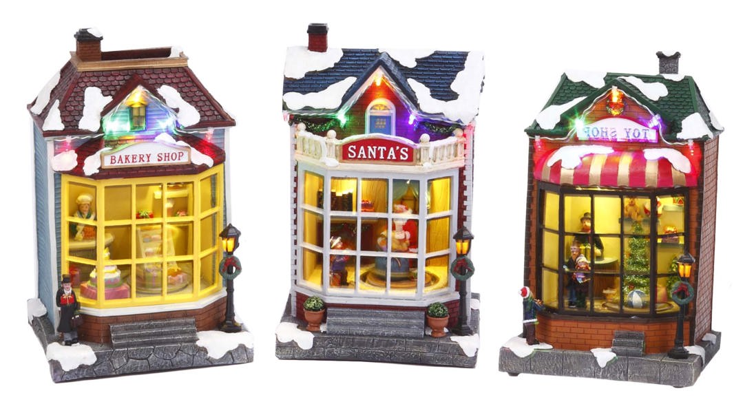 Gerson Company 2420110 Electric Lighted Musical Shop 11 Inch Assorted