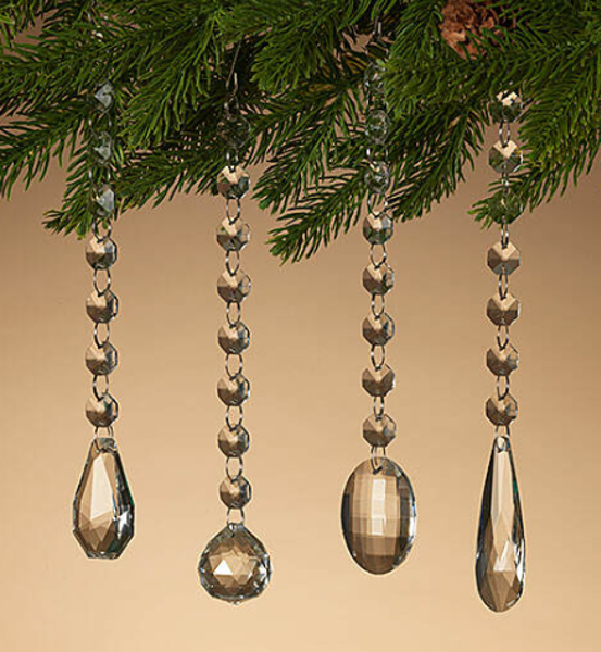 Gerson Company 2538470 Christmas Glass Jewel Ornament 9.5 In