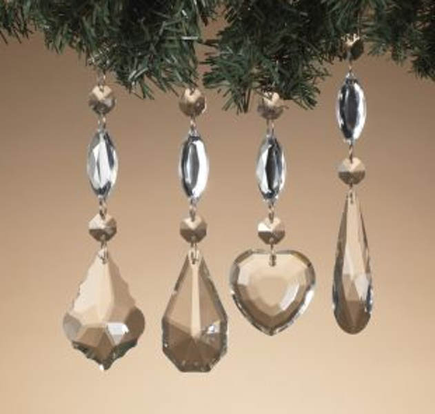 Gerson Company 2603580 Jewel Ornament 6 In Acrylic
