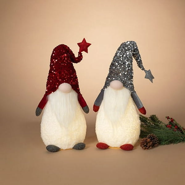 Gerson Company 2602210 Gnome Plush Toy 25.5 Inch Holiday Battery Operated Lighted