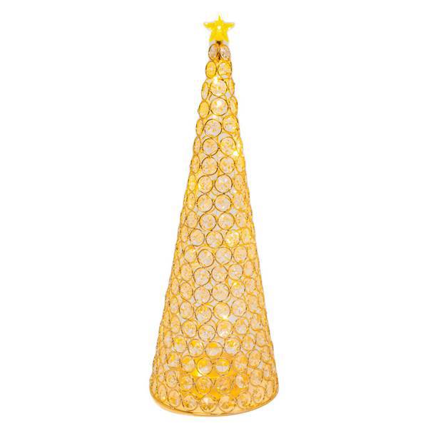 Gerson Company 2589930 Jeweled Cone Tree 17.7 Inch Battery Operated Lighted