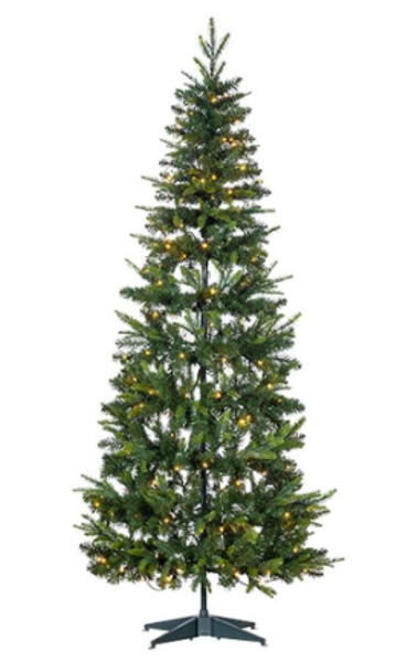 Gerson Company 702060CLEDML Natural Christmas Tree 6 Ft Northeastern Fir 200 LED Lights 480 Tips 24 In Base Width