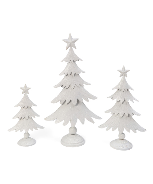 Gerson Company 2533350 Set of 3 Metal Christmas Trees