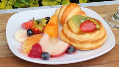 W0643 Continental Breakfast with Mimosa Fake Food