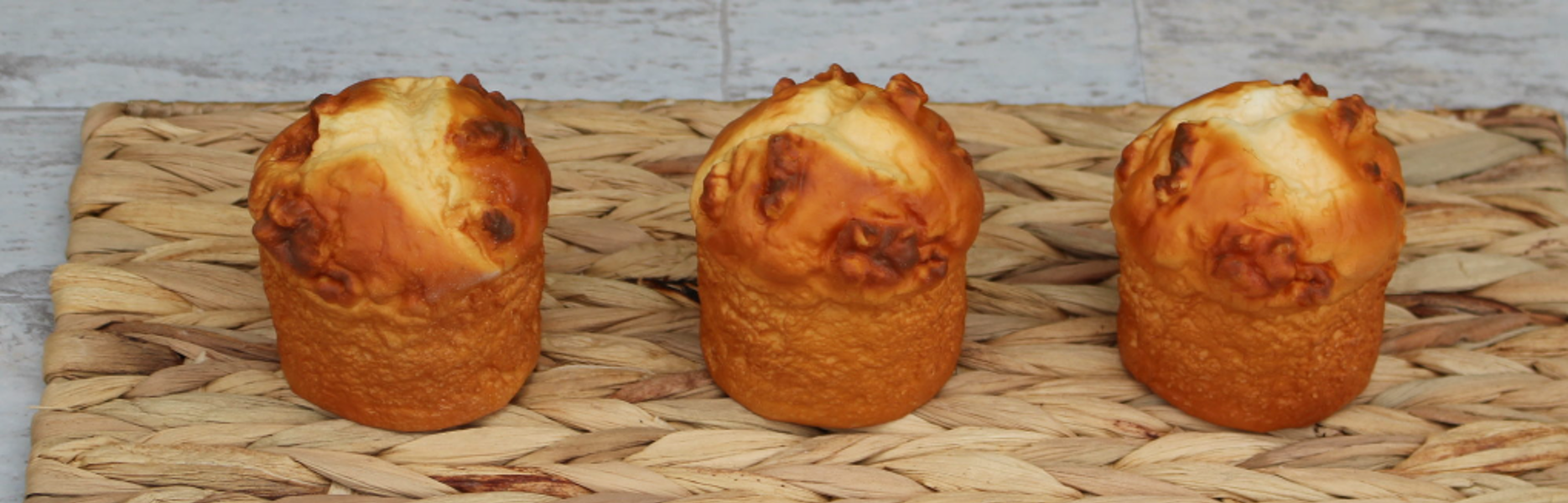 JUST DOUGH IT JDI W0971 Banana Muffins 3Pc Fake Food
