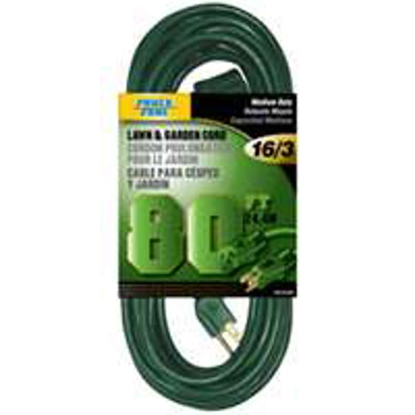 POWERZONE OR880633 Extension Cord 80 Ft 16/3 Green