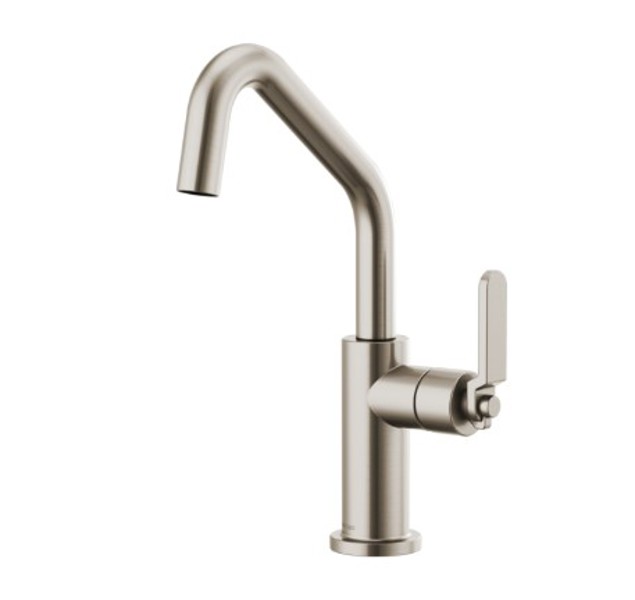 Delta Faucet 61064LF-SS Bar Litze Kitchen Faucet Stainless Steel Angled Spout Industrial Handle