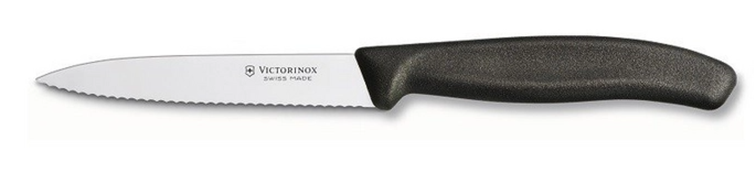 Victorinox 6.7733 Serrated Paring Knife 4 In Stainless Steel Blade Black Handle