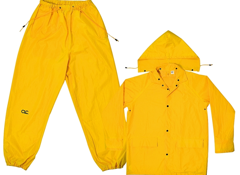 Custom Leathercraft R102M 3PC Rain Suit Medium Detachable Hood Poly