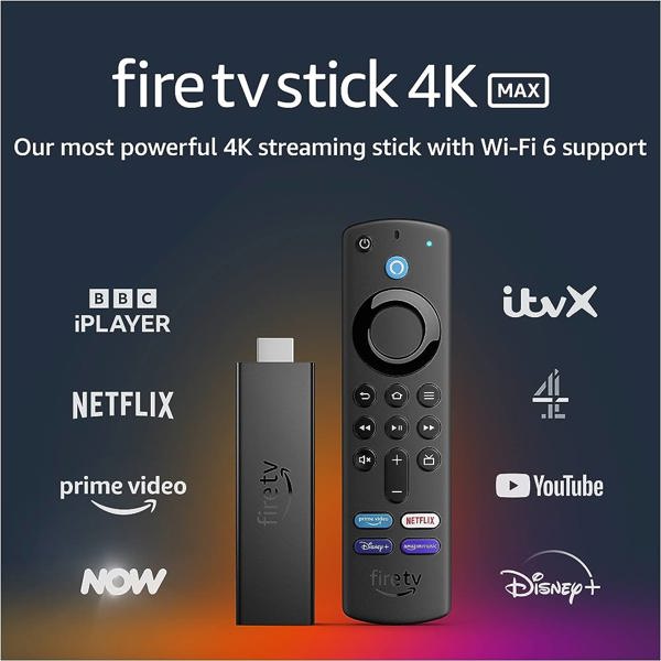 Amazon FIRE TV STICK 4K MAX Streaming Device Media Player with Alexa Voice Remote