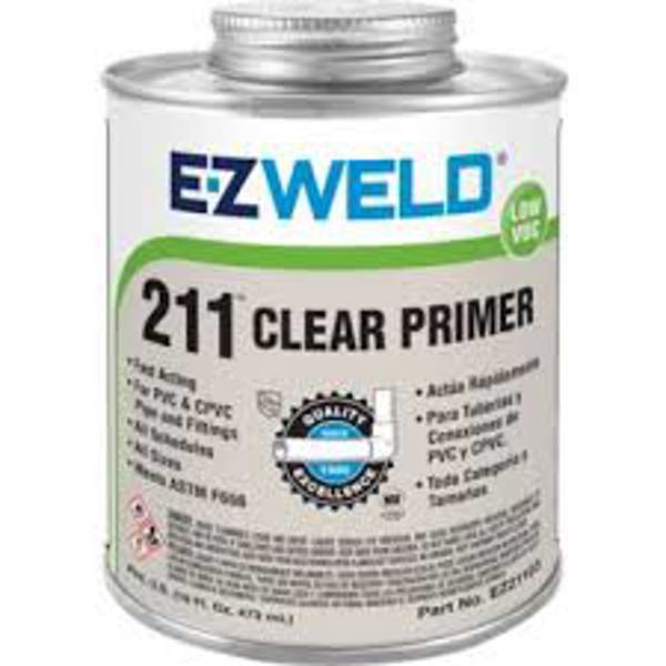 EZ Weld EZ31102N Primer 0.5 Pt Clear for 211 Pipe