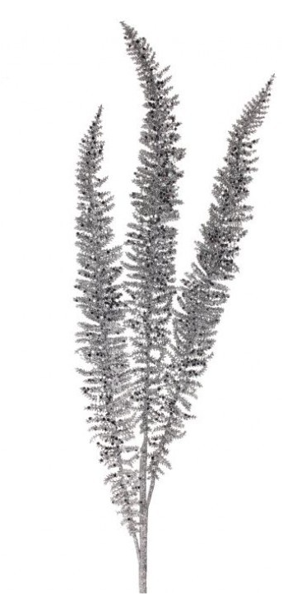 Regency International MTX70405 Silver Fern Spray 35 In Glittered Silver