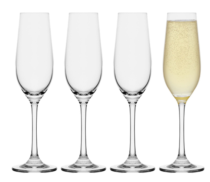 Mikasa 5308556 Champagne Flute Set of 4 Clear Glass Elegant Design Perfect for Celebrations