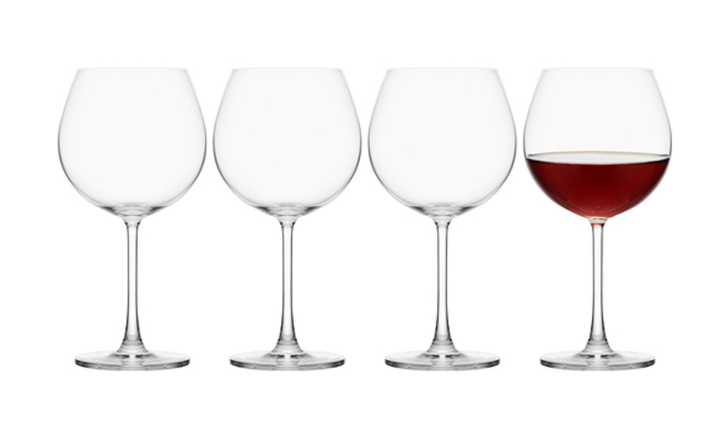 Mikasa 5308466 Set of 4 Wine Glasses Red